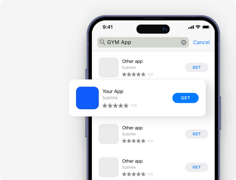 Illustration for Your own app in the App Stores with your logo