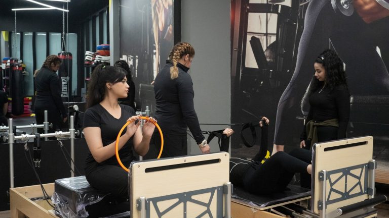 Boutique studio with a small-group class in a calm setting
