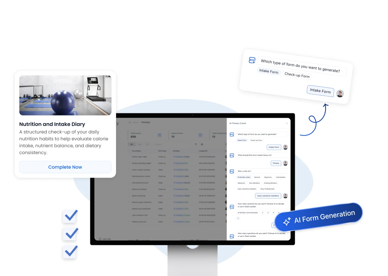 Illustratie bij FormulierenAI voor intake en check-ups zonder blanco start