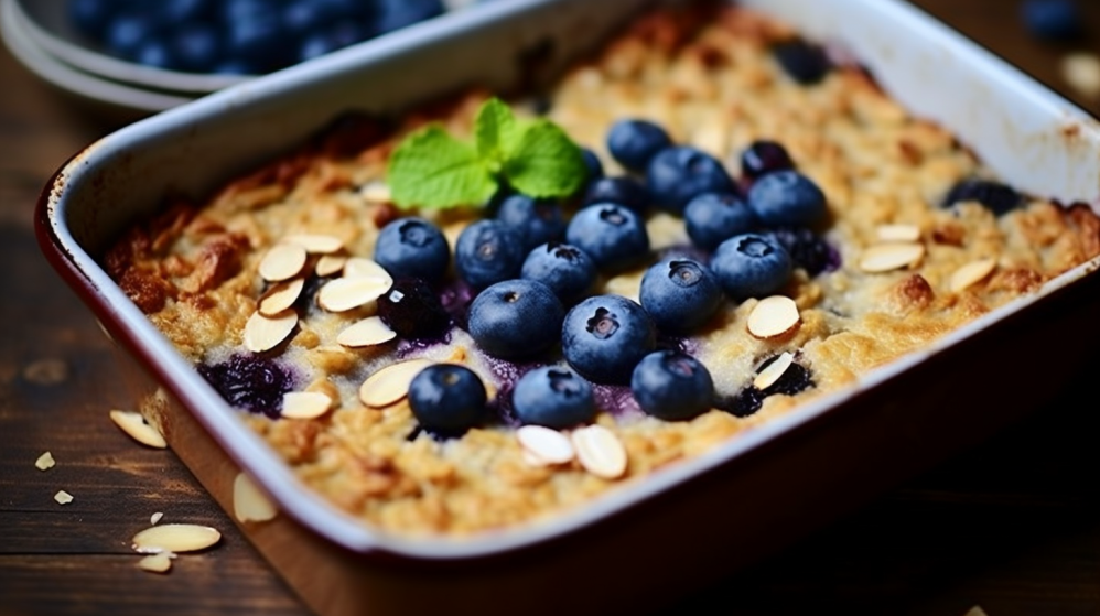 Gebakken havermout uit de oven