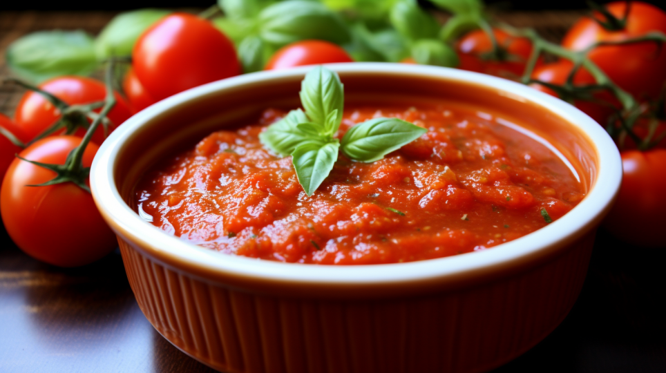 Zelfgemaakte verse tomatensaus