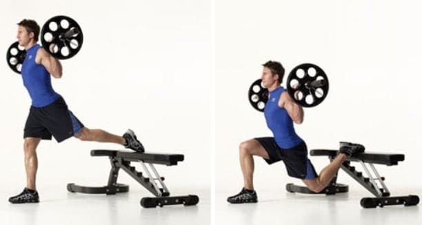 Bulgarian Barbell Split Squat