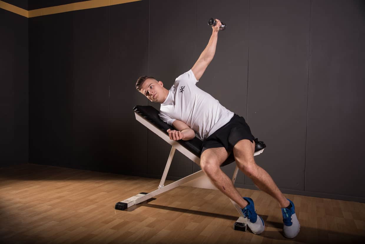 Dumbbell Incline Lateral Raise