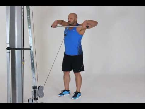 Cable Wide Grip Upright Row