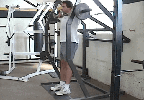 Lever Barbell Upright Row (plate loaded)