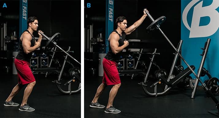 Single arm landmine press