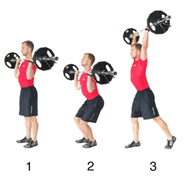 Barbell split jerk