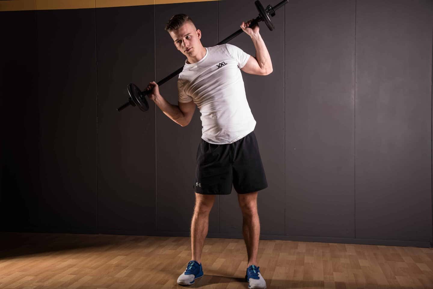 Barbell side bend