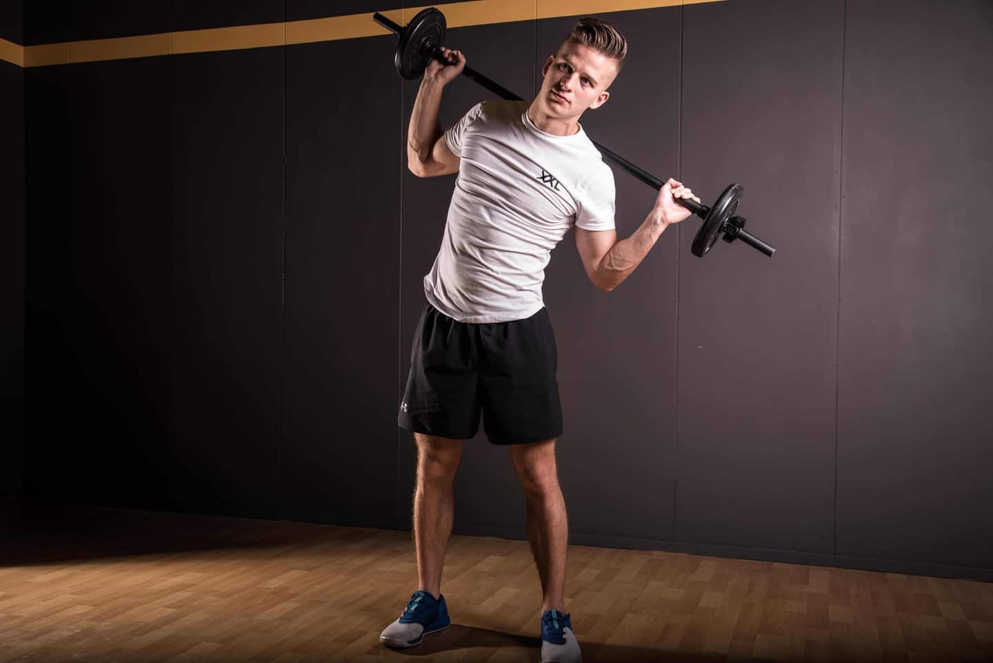Barbell side bend
