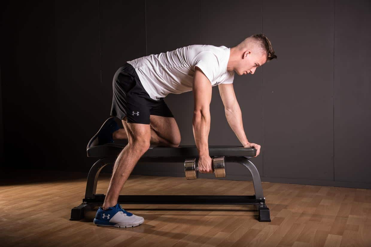 Dumbbell bent over row 1 arm