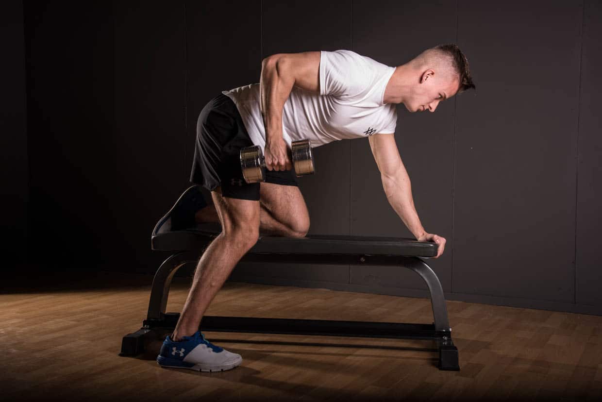Dumbbell bent over row 1 arm