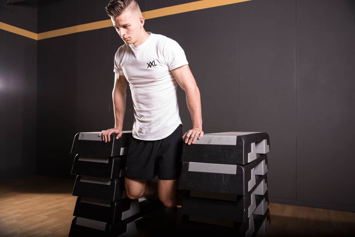 Chest Dip (between benches)