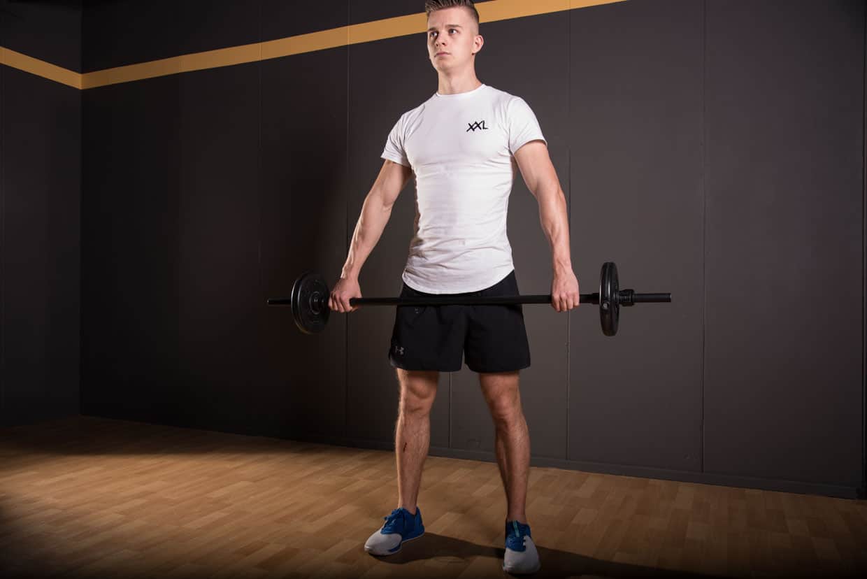 Barbell Wide Grip Upright Row
