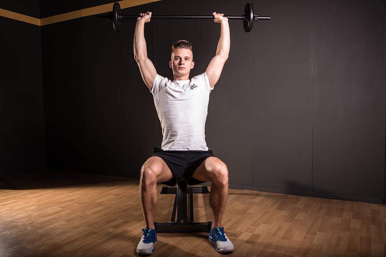 Seated Barbell Shoulder Press