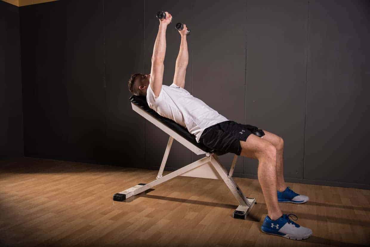 Dumbbell Incline Shoulder Front Raise