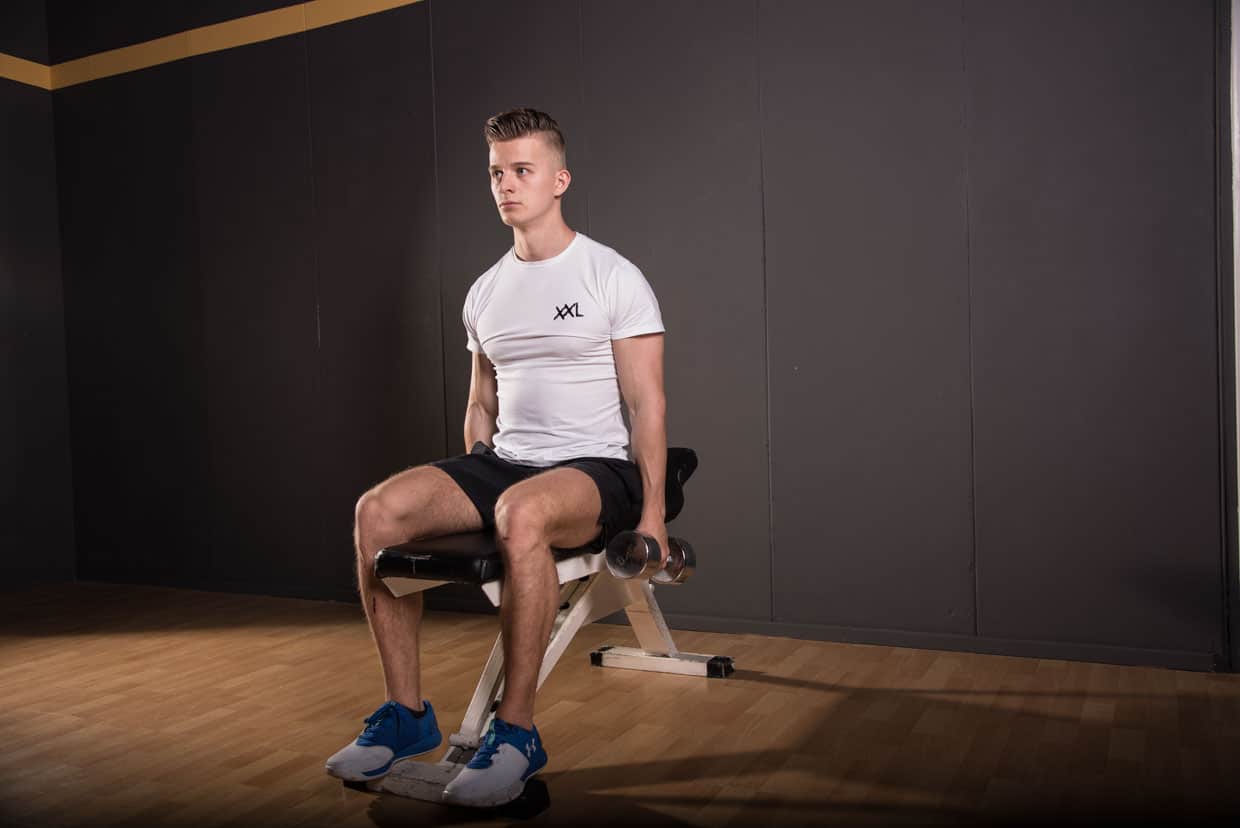 Sitting hammer curl