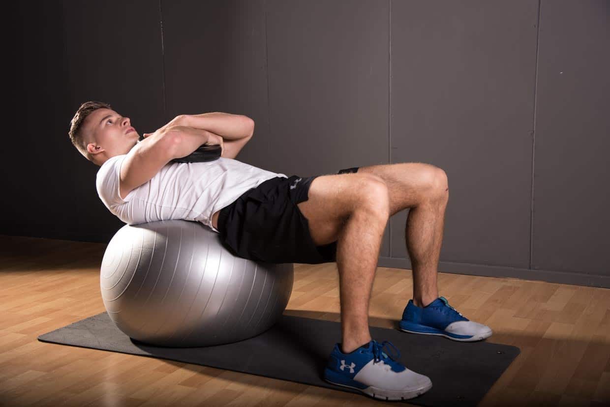 Weighted Crunch (on stability ball)