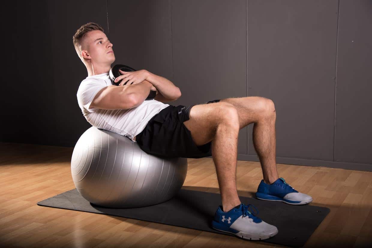 Weighted Crunch (on stability ball)