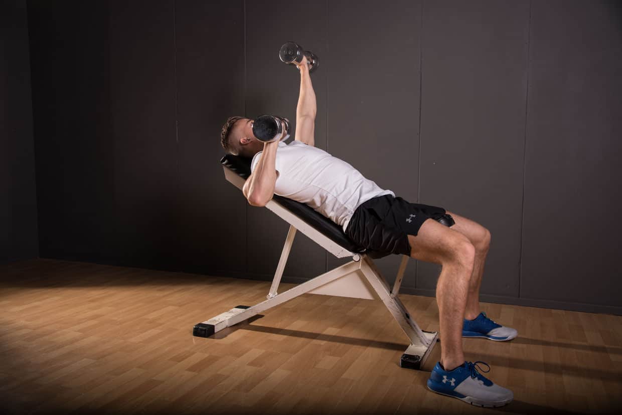 Dumbbell Incline Bench Press Unilateral