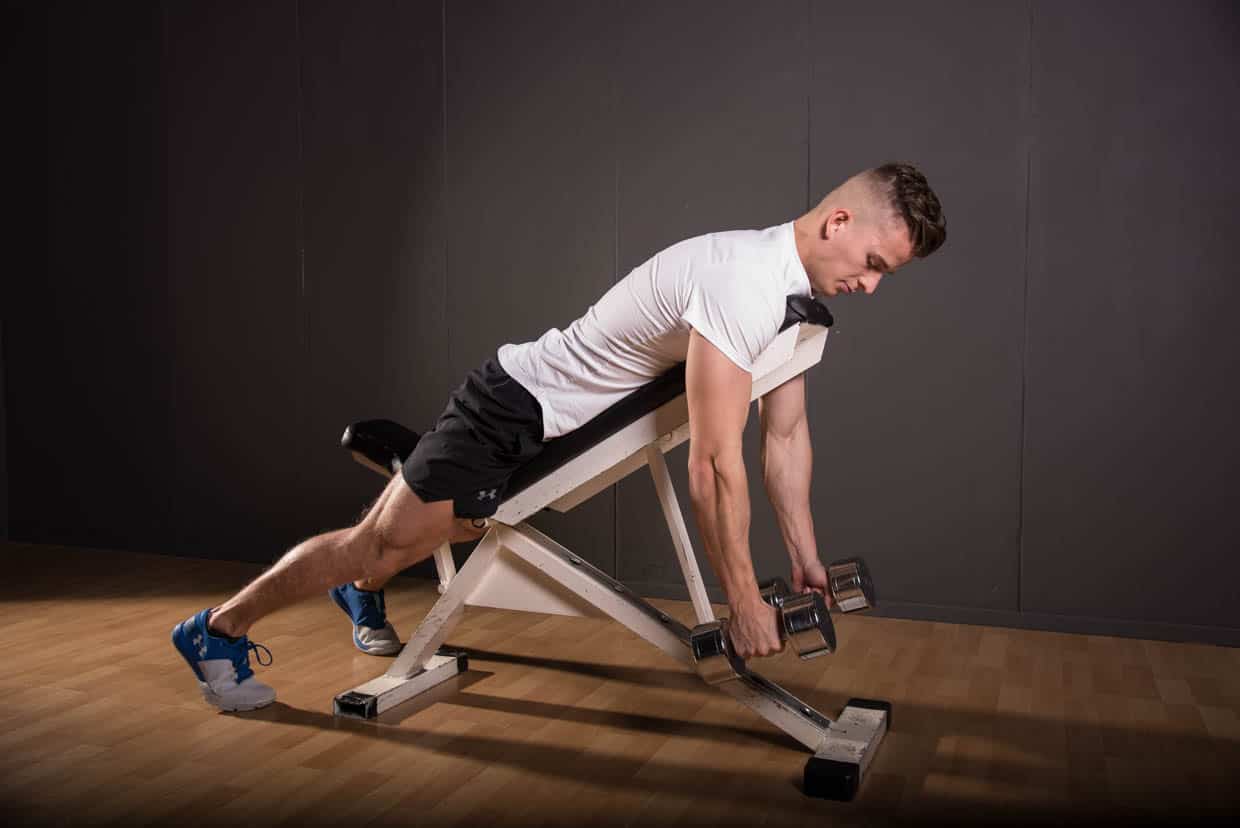 Dumbbell Lying Row
