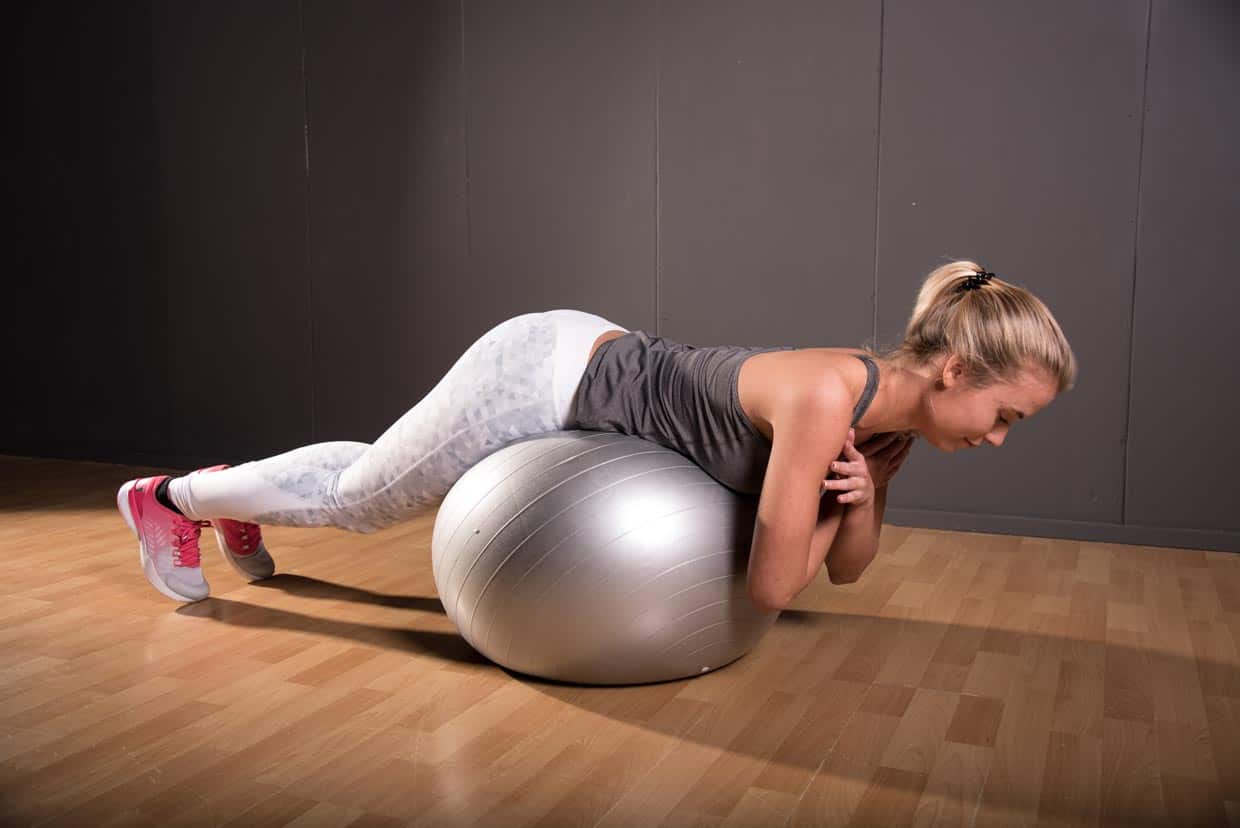 Back Extension (on stability ball, arms down)