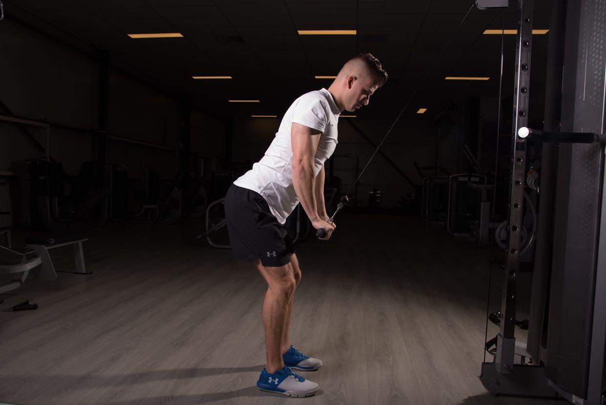 Standing cable pull over