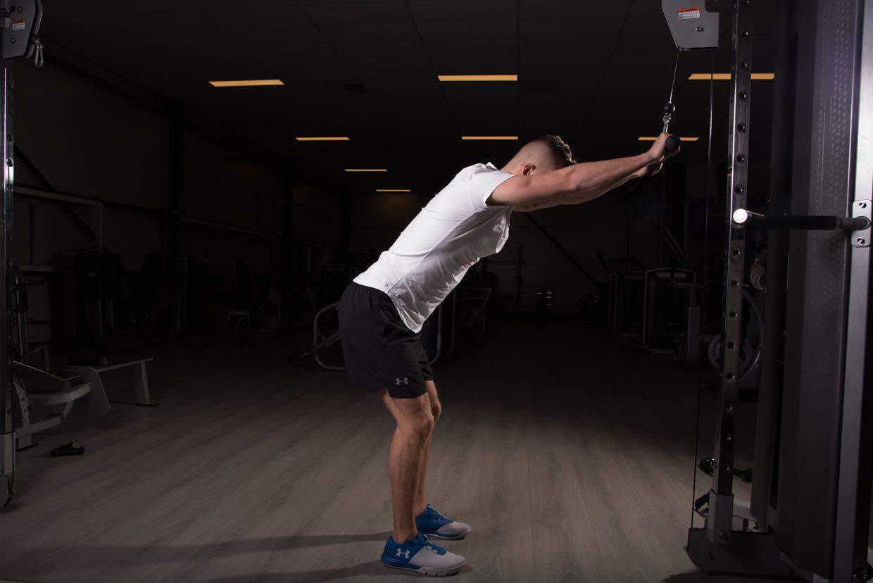 Standing cable pull over