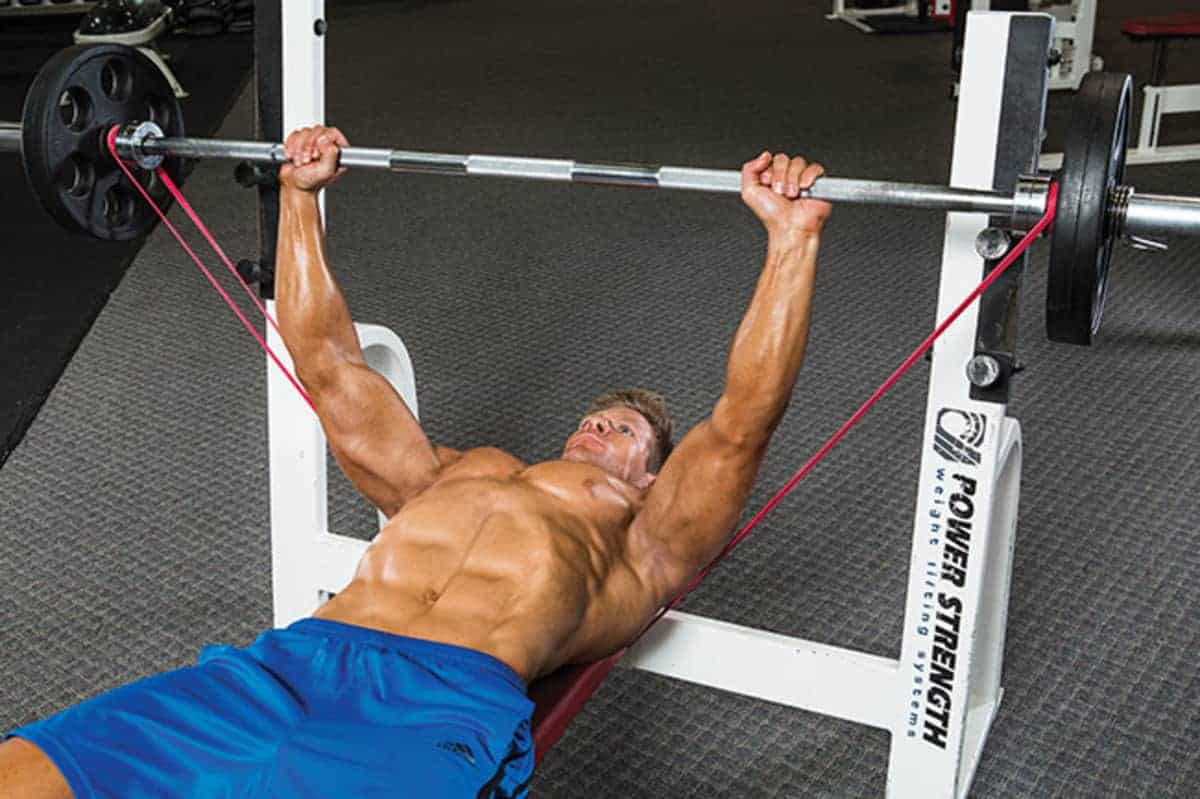 Resistance band bench press